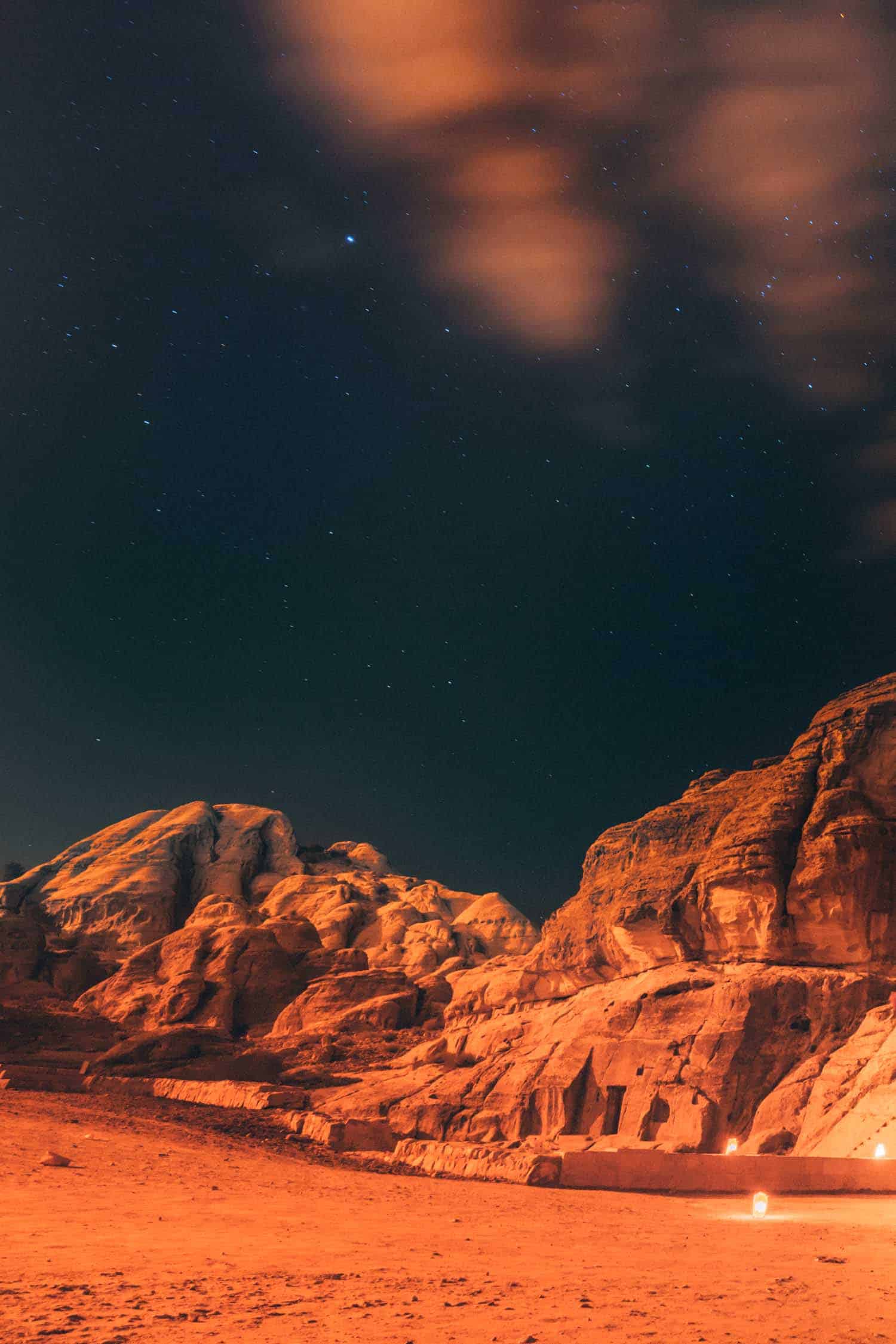 Rock from Petra by Night