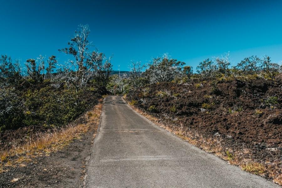 Mauna Loa Road in volcanoes national park