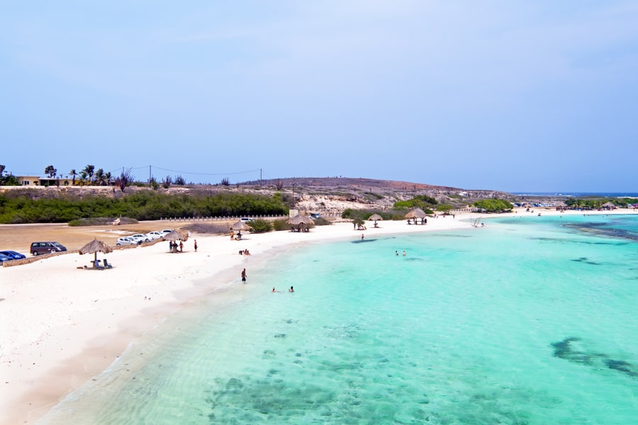 Baby beach on Aruba island in the Caribbean