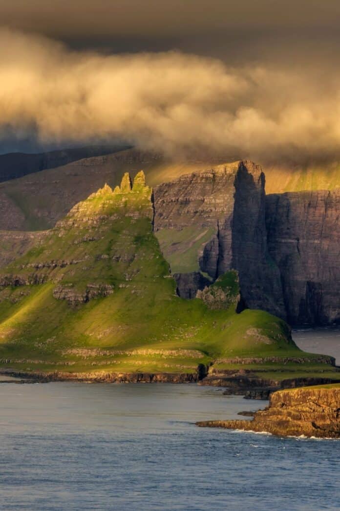 Cliffs on Vagar in the Faroe Islands