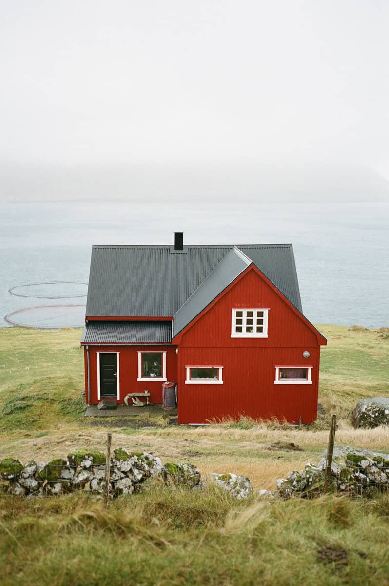 Red house in the Faore Islands