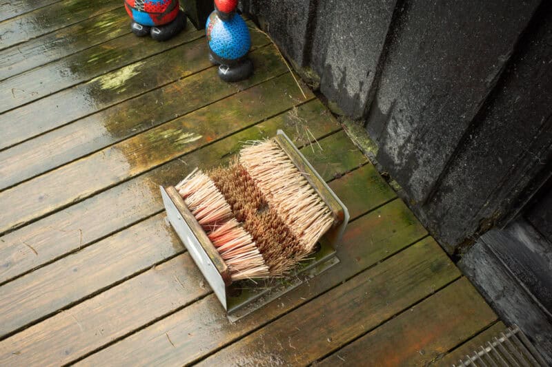 Kirkjubøargarður museum shoe brush