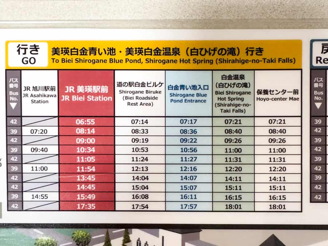 Shirogane Blue Pond Bus schedule